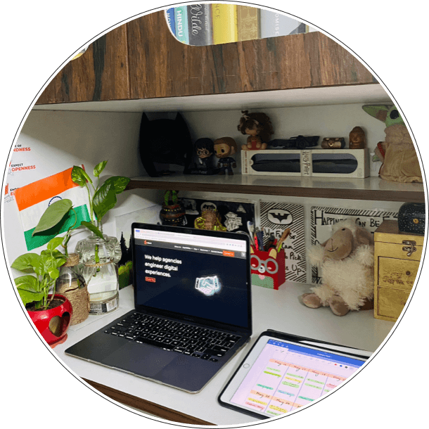 Pranjali working from New Delhi
